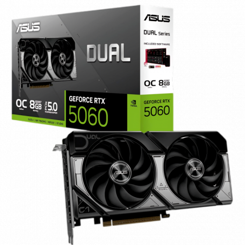  ASUS NVIDIA GeForce RTX 5060 DUAL OC 8GB GDDR7 Ray-Tracing Graphics Card