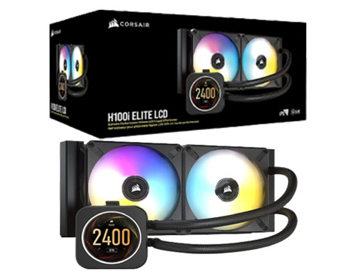 Corsair iCUE H100i ELITE LCD Display Liquid CPU Cooler