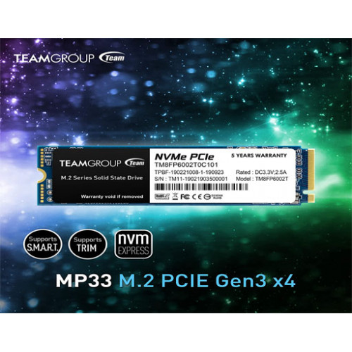 TEAMGROUP MP33 256GB 3D NAND NVMe PCIe M.2 SSD TEAMGROUP MP33 256GB 3D NAND NVMe PCIe M.2 SSD