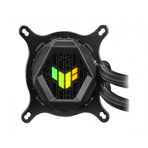 Asus TUF Gaming LC 240 ARGB all-in-one liquid CPU cooler with Aura Sync and dual TUF Gaming 120 mm ARGB radiator fans Asus TUF Gaming LC 240 ARGB all-in-one liquid CPU cooler with Aura Sync and dual TUF Gaming 120 mm ARGB radiator fans
