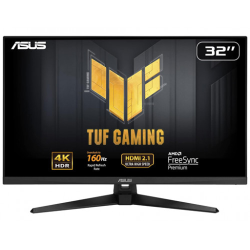 شاشة العاب اسوس توف ASUS TUF | بدقة 4K  UHD (3840×2160) | مقاس 32 انش | استجابة 1 مللي ثانية  | لوحة  IPS | معدل تحديث 144 هرتز | طراز VG32UQA1A