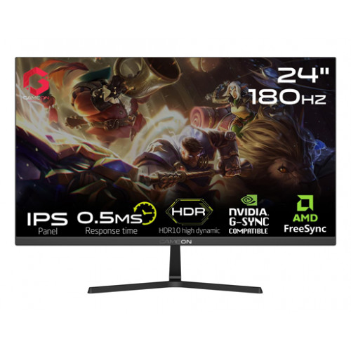 شاشة العاب جيم اون GAMEON Pro Series | بدقة FHD (1920×1080) | مقاس 24 انش | استجابة 1 مللي ثانية | لوحة  IPS | معدل تحديث 165 هرتز | طراز GOPS24180IPS