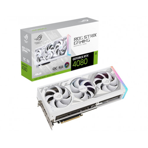 ASUS ROG Strix GeForce RTX 4080 16GB White OC Edition GDDR6X Gaming Graphics Card ASUS ROG Strix GeForce RTX 4080 16GB White OC Edition GDDR6X Gaming Graphics Card