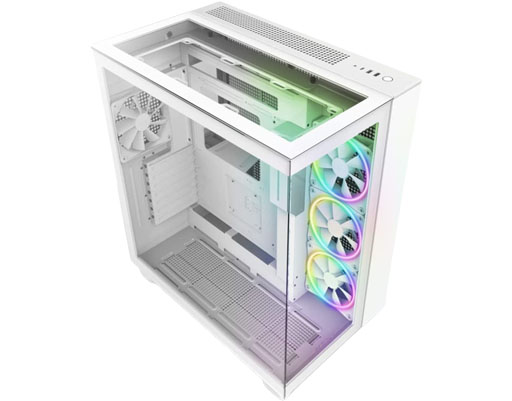 صندوق كمبيوتر العاب  H9 Elite RGB | حجم متوسط  | يدعم ATX | من شركة  NZXT | ابيض | طراز H9 Elite