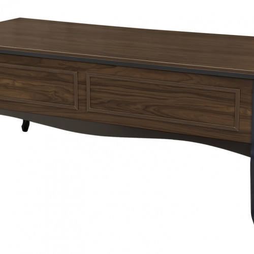 طقم أثاث مكتبي لادن 4 قطع - بني غامق ورمادي