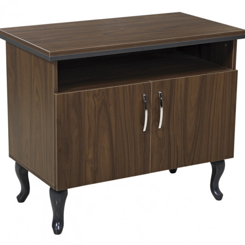 طقم أثاث مكتبي لادن 4 قطع - بني غامق ورمادي