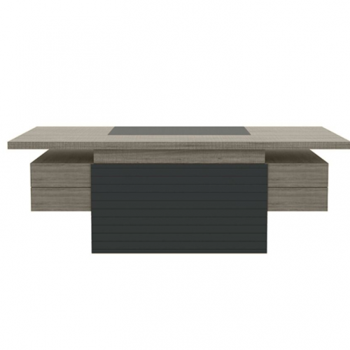 طقم أثاث مكتبي لاستر 4 قطع - بني فاتح ورمادي