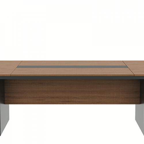 طاولة اجتماعات لاستر - رمادي وبني