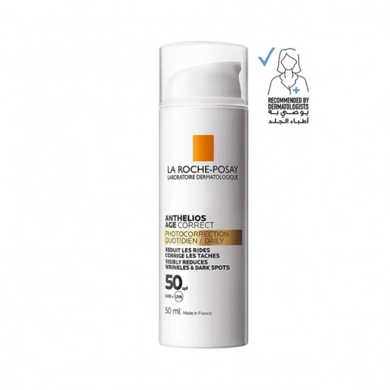 لاروش بوزيه أنثيليوس ايدج كوريكت SPF 50 واقي شمس مقاوم لعلامات تقدم سن مع النياسيناميد 50 مل لاروش بوزيه أنثيليوس ايدج كوريكت SPF 50 واقي شمس مقاوم لعلامات تقدم سن مع النياسيناميد 50 مل