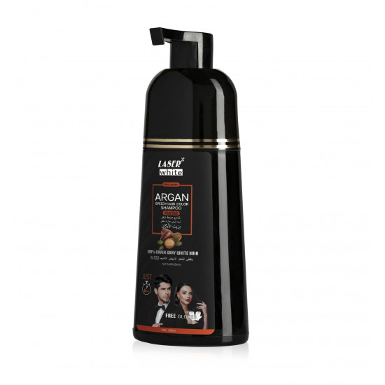ليزر وايت شامبو صبغة بالأرجان أسود 420 مل