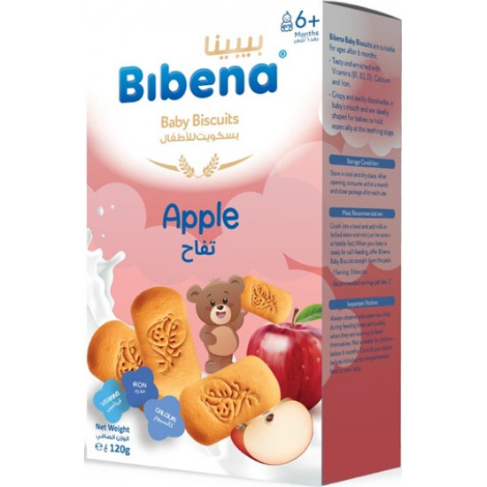 بيبينا بسكويت للأطفال مع التفاح 120 جرام