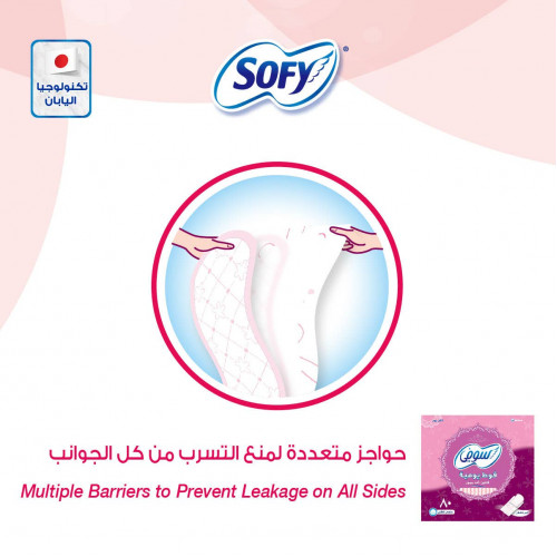 سوفي حفائظ نسائية لكل بدون عطر 58 قطعة + 22 قطعة مجاناً