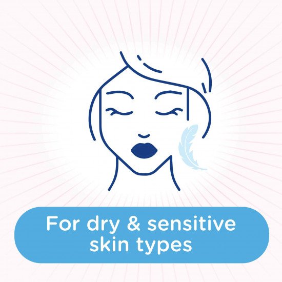 جونسون مناديل منظفة للبشرة الجافة أزرق 25 ق