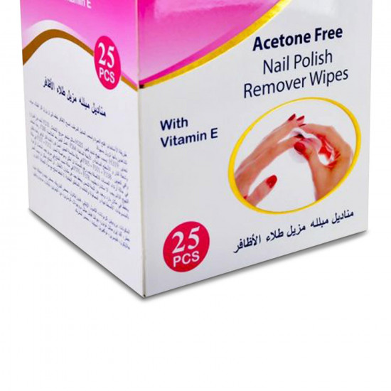 انجوي استون مناديل لازالة طلاء الاظافر 25