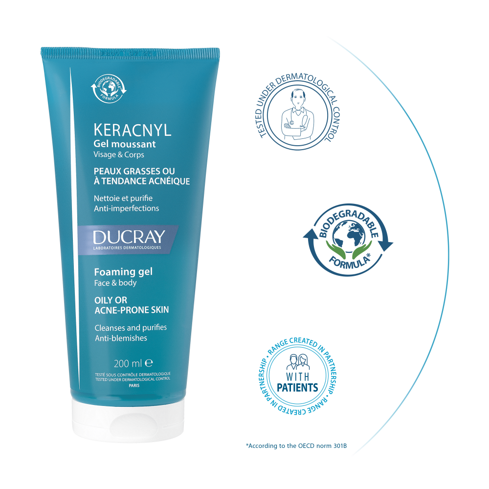 دوكراي كيراكنيل غسول رغوى للبشرة الدهنية و المعرضة لحب الشباب 200 مل دوكراي كيراكنيل غسول رغوى للبشرة الدهنية و المعرضة لحب الشباب 200 مل