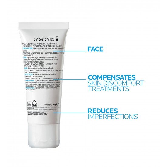 لاروش بوزيه ايفاكلار ايتش ايزوبيوم كريم مرطب للبشرة الدهنية والمعرضة لحب الشباب مع النياسيناميد 40 مل