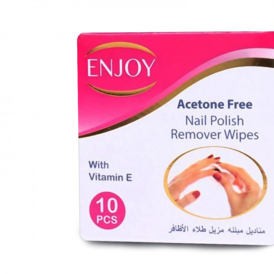 انجوي استون مناديل لازالة طلاء الاظافر 10 قطع