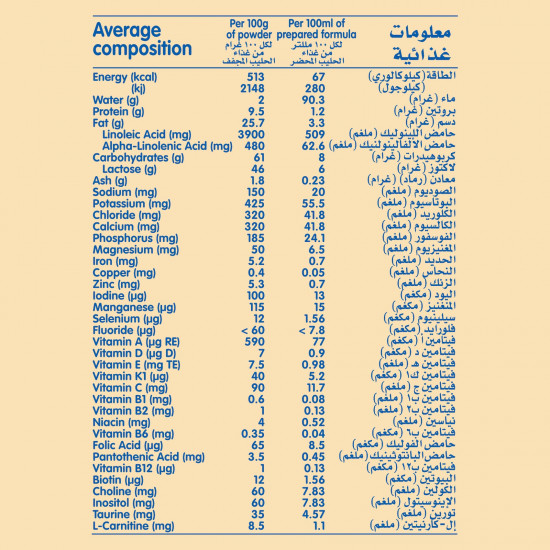 نان حليب أطفال ايه ار 380 جم نان حليب أطفال ايه ار 380 جم