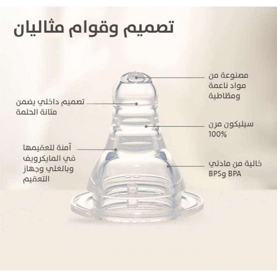 بيجون حلمه مرنة متوسط 1ق صندوق خاليه من BPA