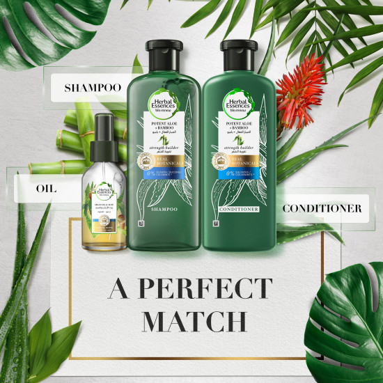 هيربال ايسنز بلسم تقوية الشعر بالصبار والبامبو 400 مل