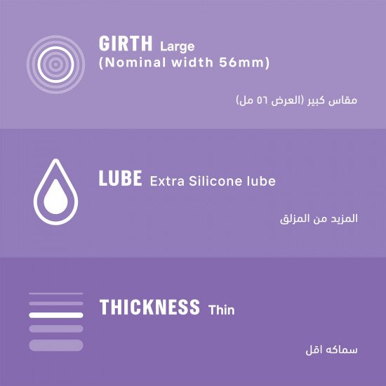 ديوركس عازل طبي رقيق بمزيد من المزلق 6 قطع