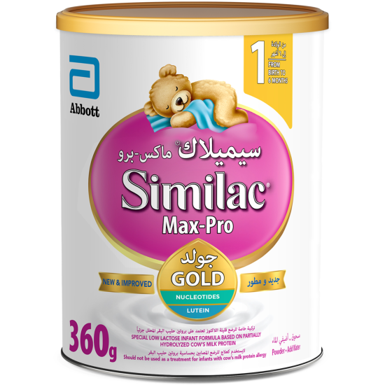 Similac Max Pro Baby Formula (1) from Birth to 6 Months, 360 gm Similac Max Pro Baby Formula (1) from Birth to 6 Months, 360 gm