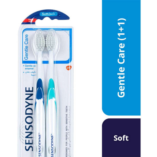 سنسوداين فرشاة اسنان عناية لطيفة ناعمة 1+1