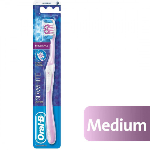 اورال بى فرشة أسنان 3D وايت بريليانس  40 وسط