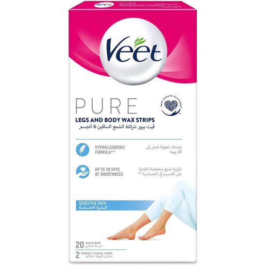 فيت مزيل الشعر للساقين بشرة حساسة 20 شريحة فيت مزيل الشعر للساقين بشرة حساسة 20 شريحة