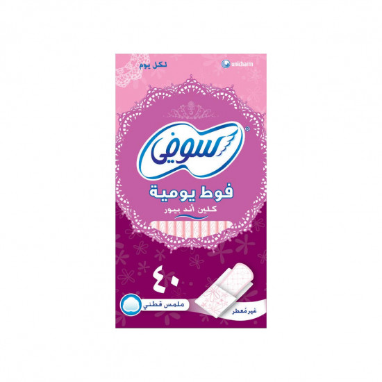 سوفي كلين اند بيور فوط يومية غير معطر عادي (8x40)