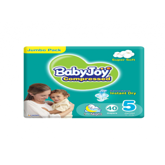 بيبي جوي حفاضات مقاس 5 كبير جدا عبوة جامبو 40 قطعة بيبي جوي حفاضات مقاس 5 كبير جدا عبوة جامبو 40 قطعة