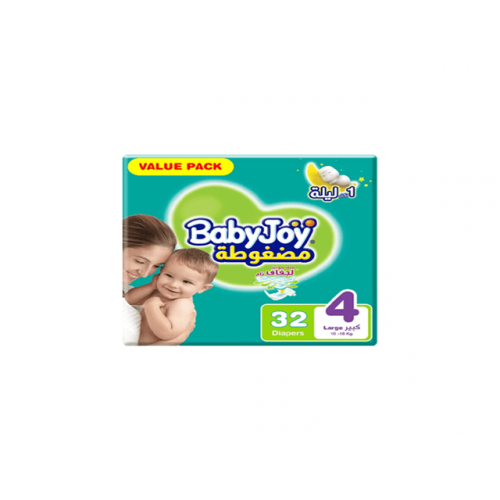 بيبي جوي مقاس (4) كبير 10-18 كجم العبوة الاقتصادية 32 حفاضة