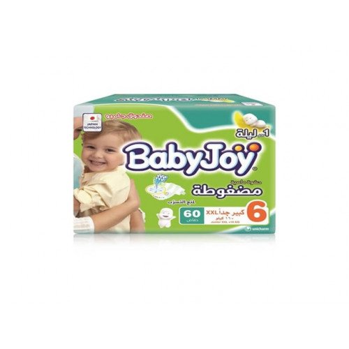 بيبي جوي مقاس (6) صندوق جامبو 60 حفاضة بيبي جوي مقاس (6) صندوق جامبو 60 حفاضة
