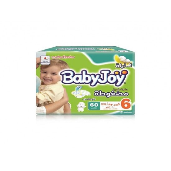 بيبي جوي مقاس (6) صندوق جامبو 60 حفاضة بيبي جوي مقاس (6) صندوق جامبو 60 حفاضة