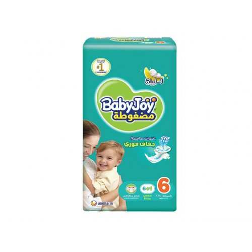 بيبي جوي مقاس (6) عبوة صغيرة 7 حفاضة بيبي جوي مقاس (6) عبوة صغيرة 7 حفاضة