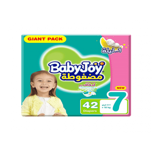 بيبي جوي حفاضات مقاس (7 ) 18+ كغم عبوة كبيرة 42 حفاض بيبي جوي حفاضات مقاس (7 ) 18+ كغم عبوة كبيرة 42 حفاض