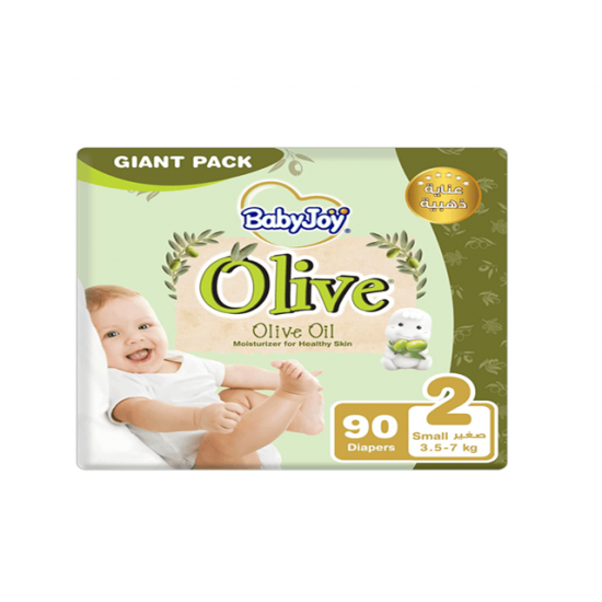 بيبي جوي اوليف مقاس 2 صغير 3.5-7 كغ العبوة العملاقة 90 حفاض