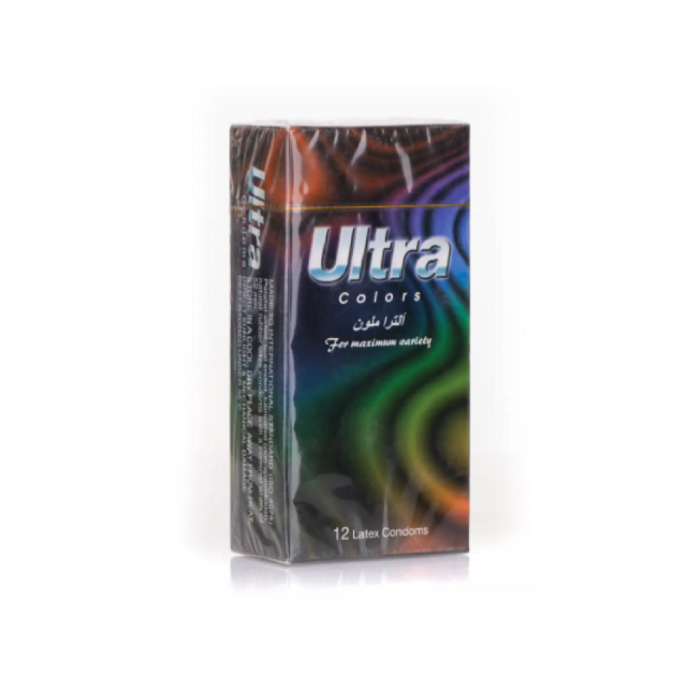 ألترا عازل طبى بطعم ملون 12 قطعة
