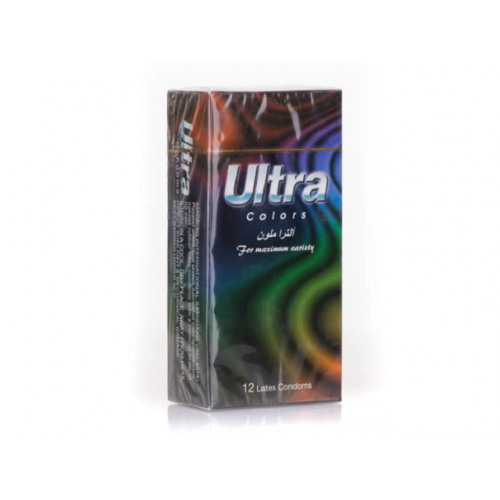 ألترا عازل طبى بطعم ملون 12 قطعة