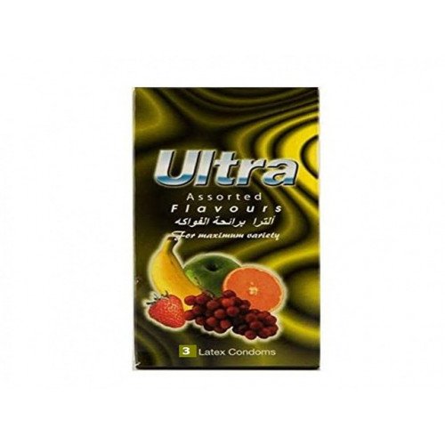 ألترا واقي ذكري بنكهات الفواكة 12 قطعه 