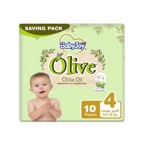 بيبي جوي حفايض بزيت الزيتون رقم 4 عبوة التوفير 10قطع