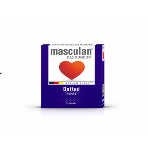 ماسكولان عازل طبي منقط 3 حبات ماسكولان عازل طبي منقط 3 حبات