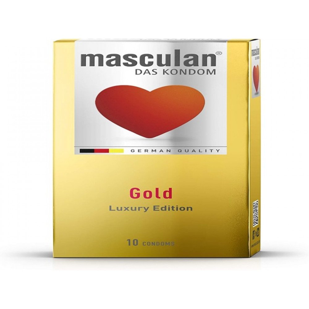 ماسكولان واقي ذكري ذهبي، 10 قطع ماسكولان واقي ذكري ذهبي، 10 قطع