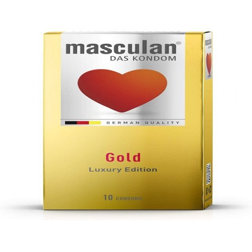 ماسكولان واقي ذكري ذهبي، 10 قطع