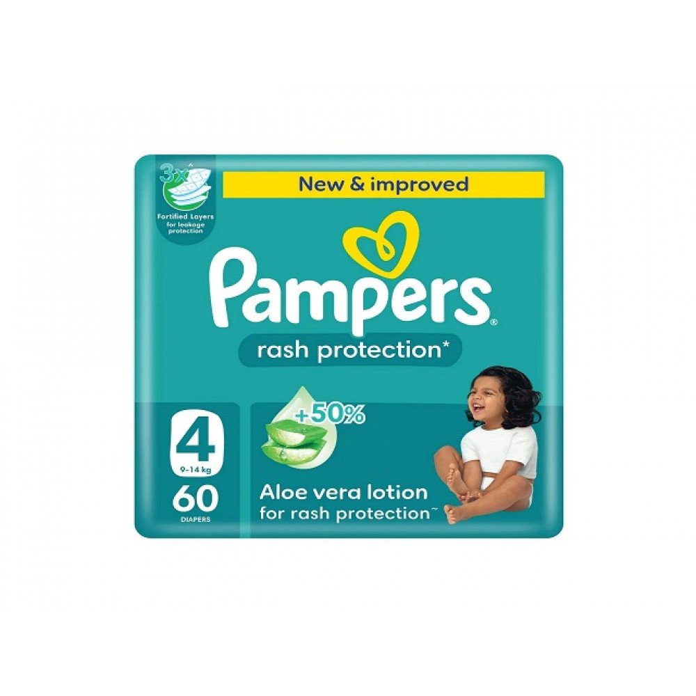 بامبرز حفاضات رقم ٤ كبير ٧-١٨ كغ ٦٠ حفاضة