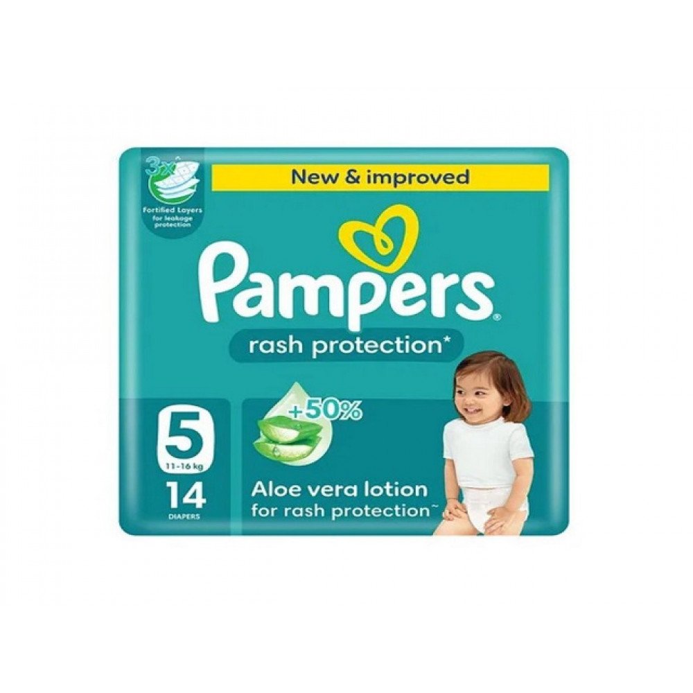 بامبرز حفاضات رقم ٥ جونيور ١١-25 كغ ١٤ حفاضة