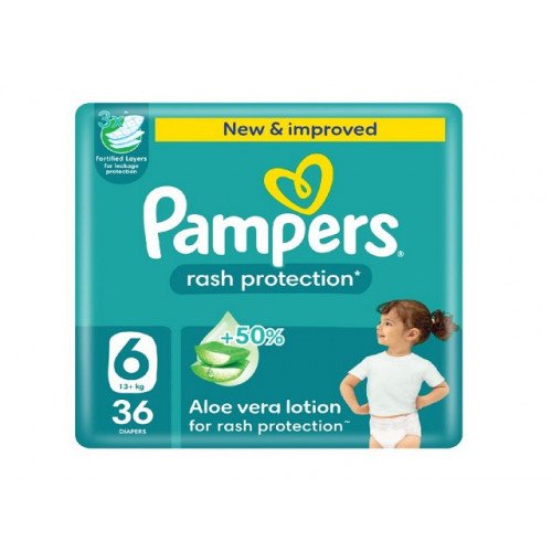 بامبرز حفاضات رقم ٦ ٢ اكس لارج ١٣ كغ ٣٦ حفاضة