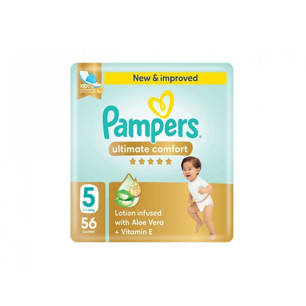 بامبرز حفاضات راحة متكاملة، مقاس 5، 56 قطعة بامبرز حفاضات راحة متكاملة، مقاس 5، 56 قطعة