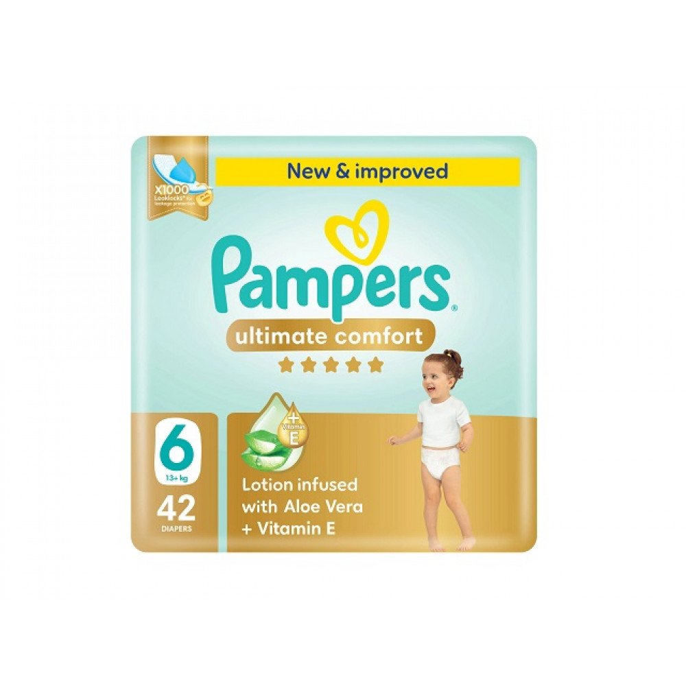 بامبرز حفاضات راحة متكاملة، مقاس 6، 42 قطعة