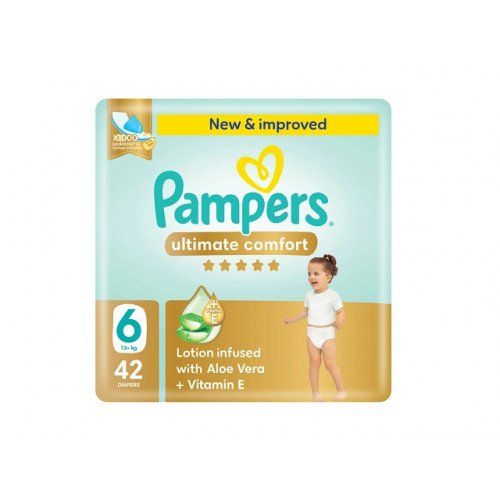 بامبرز حفاضات راحة متكاملة، مقاس 6، 42 قطعة